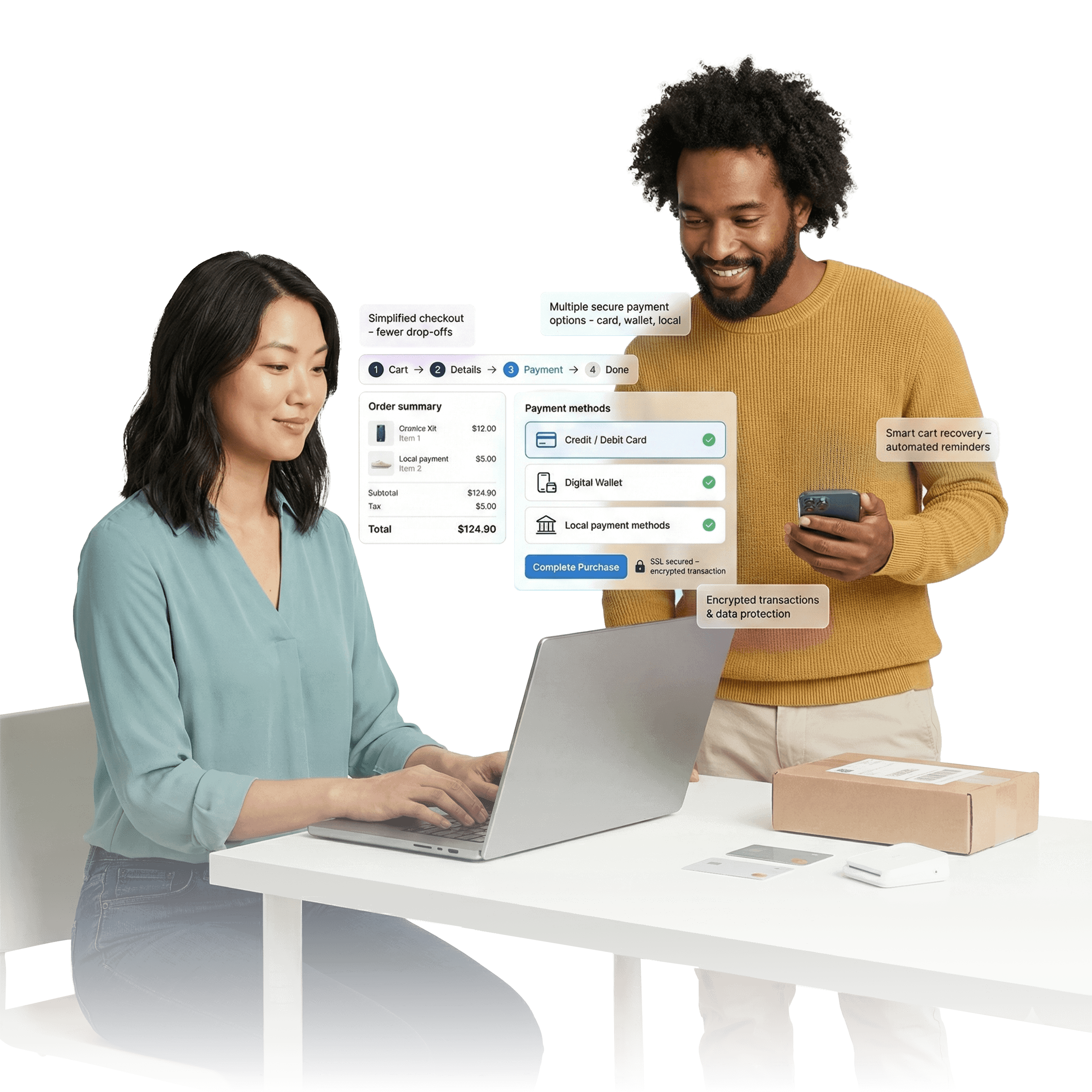 Secure & Hassle-Free Checkout for Higher Sales