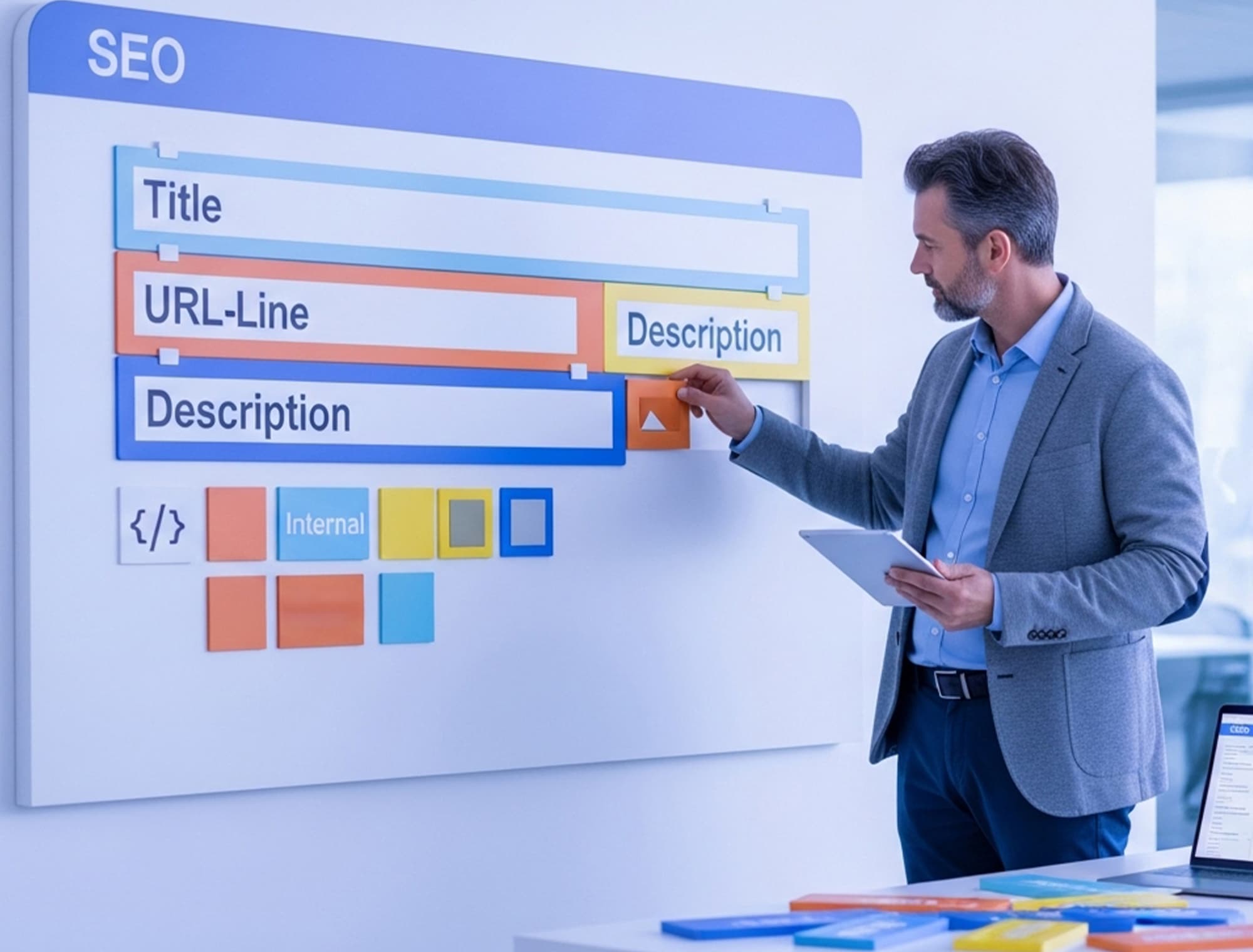 On-Page SEO & Optimization Expert Adjusts Title, URL Line, and Description Layout
